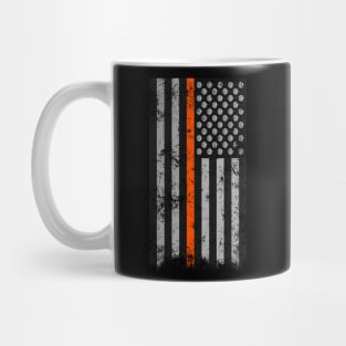 Halloween Thin Orange Line Flag Mug